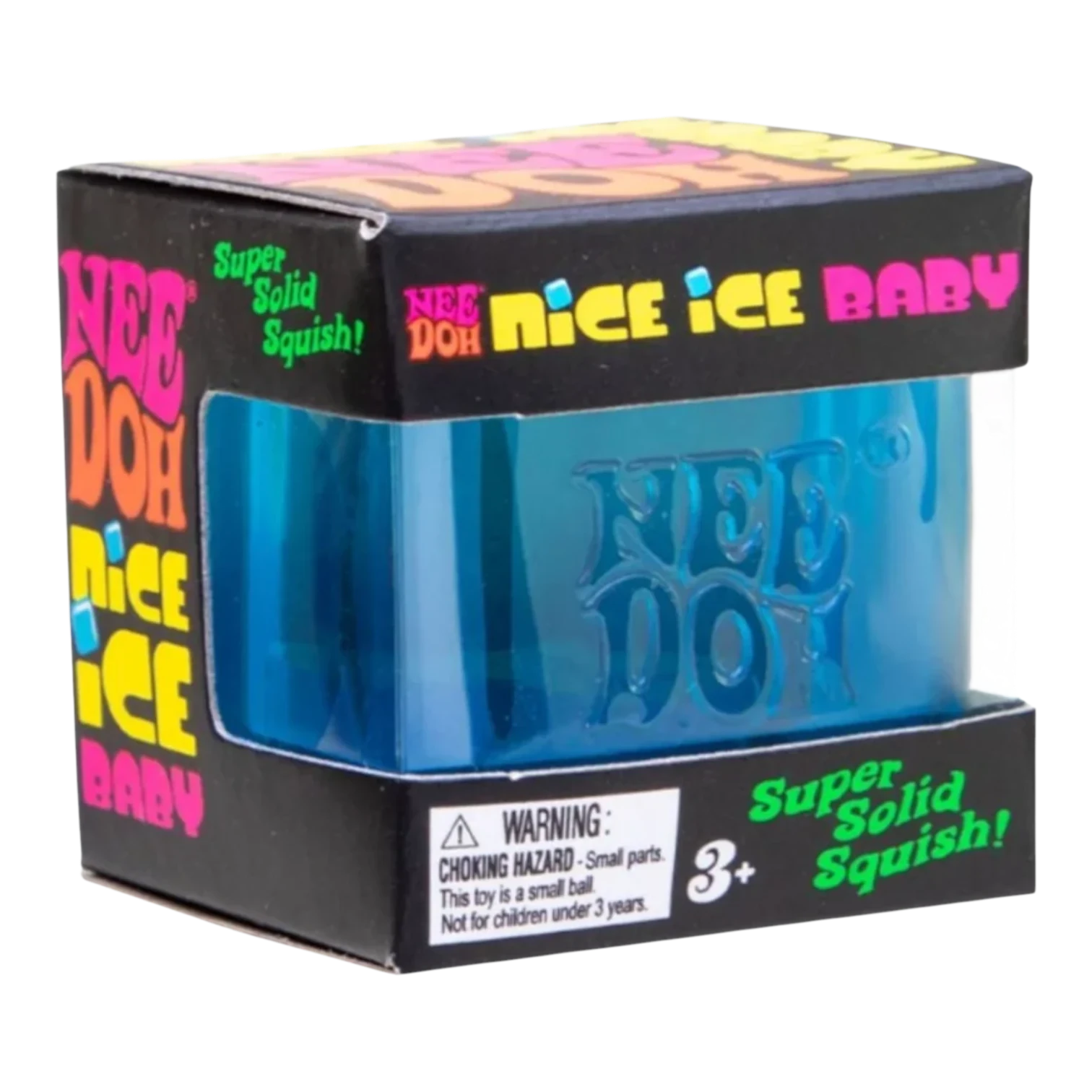 Squish Planet NeeDoh Nice Ice Baby blue squishy fidget toy with a soft, slow-rising texture for stress relief.